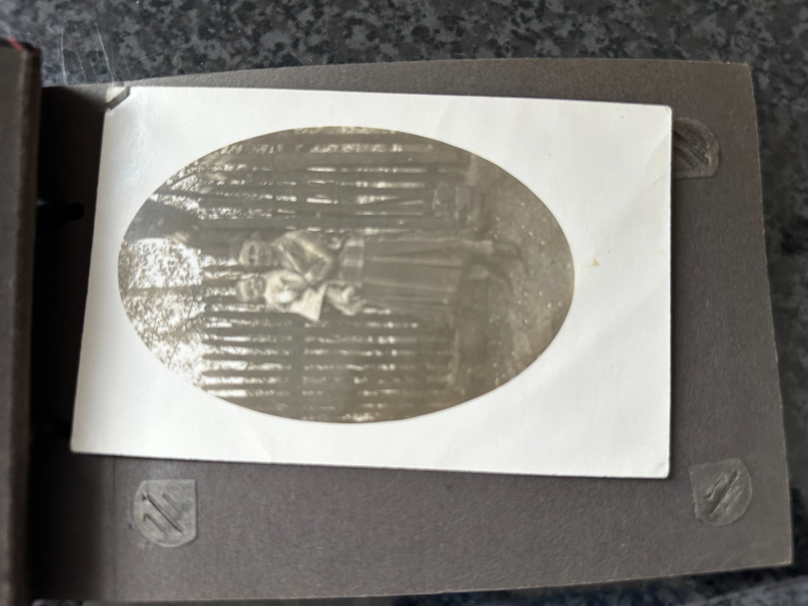 old photo album civilian with defects, civilian, /132