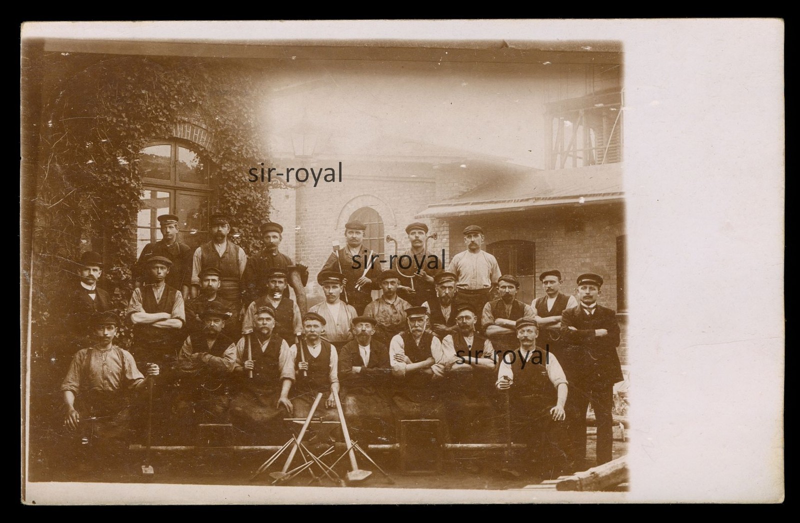 Glückstadt 1912 – Blacksmith Craftsman in Portrait – Profession 1910s Photo Postcard 14x9cm
