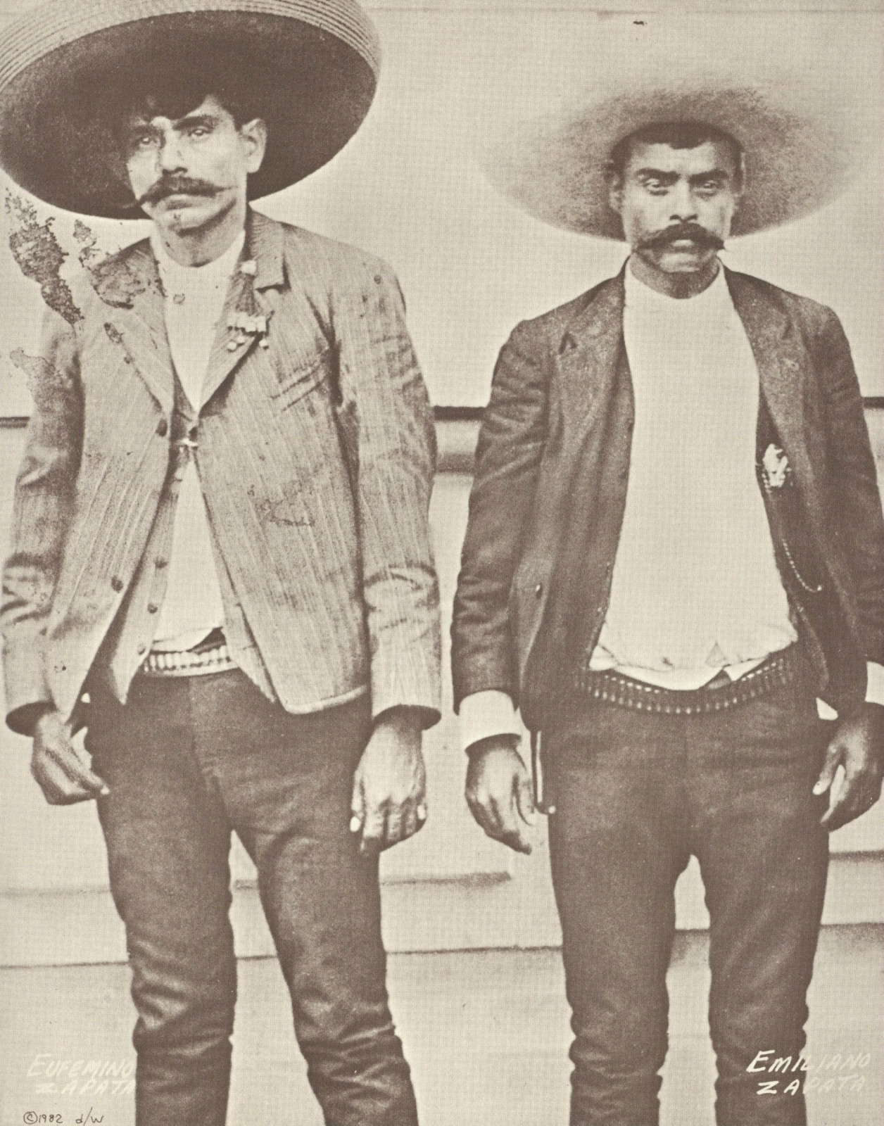 WESTERN Portrait ZAPATA BROTHERS Revolutionaries VINTAGE Photo Print 784 11 x 14