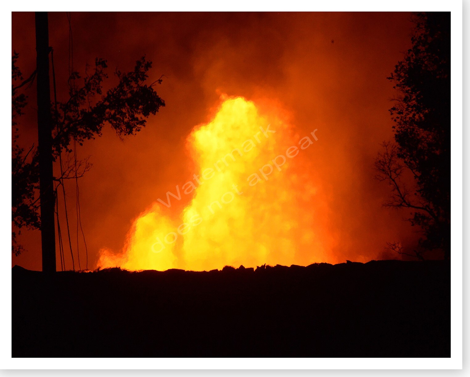 2018 Pahoa Hawaii Lava Eruption Kilauea Volcano Silver Halide Photo