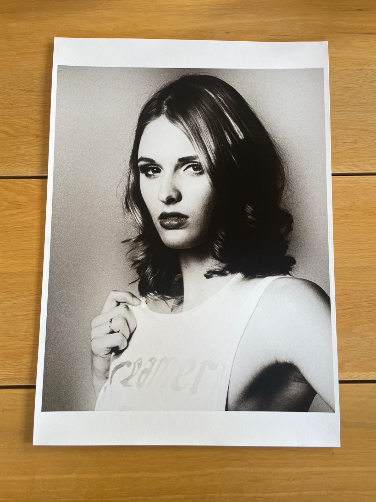Portrait of a model B&W art photograph