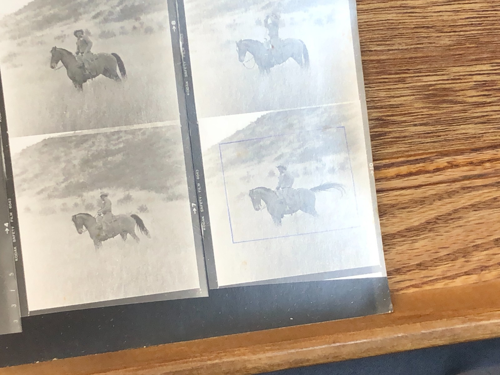 NEWLY FOUND! Hendrickson PHOTO Contact Sheet Proof & Negatives COWBOY ON HORSE