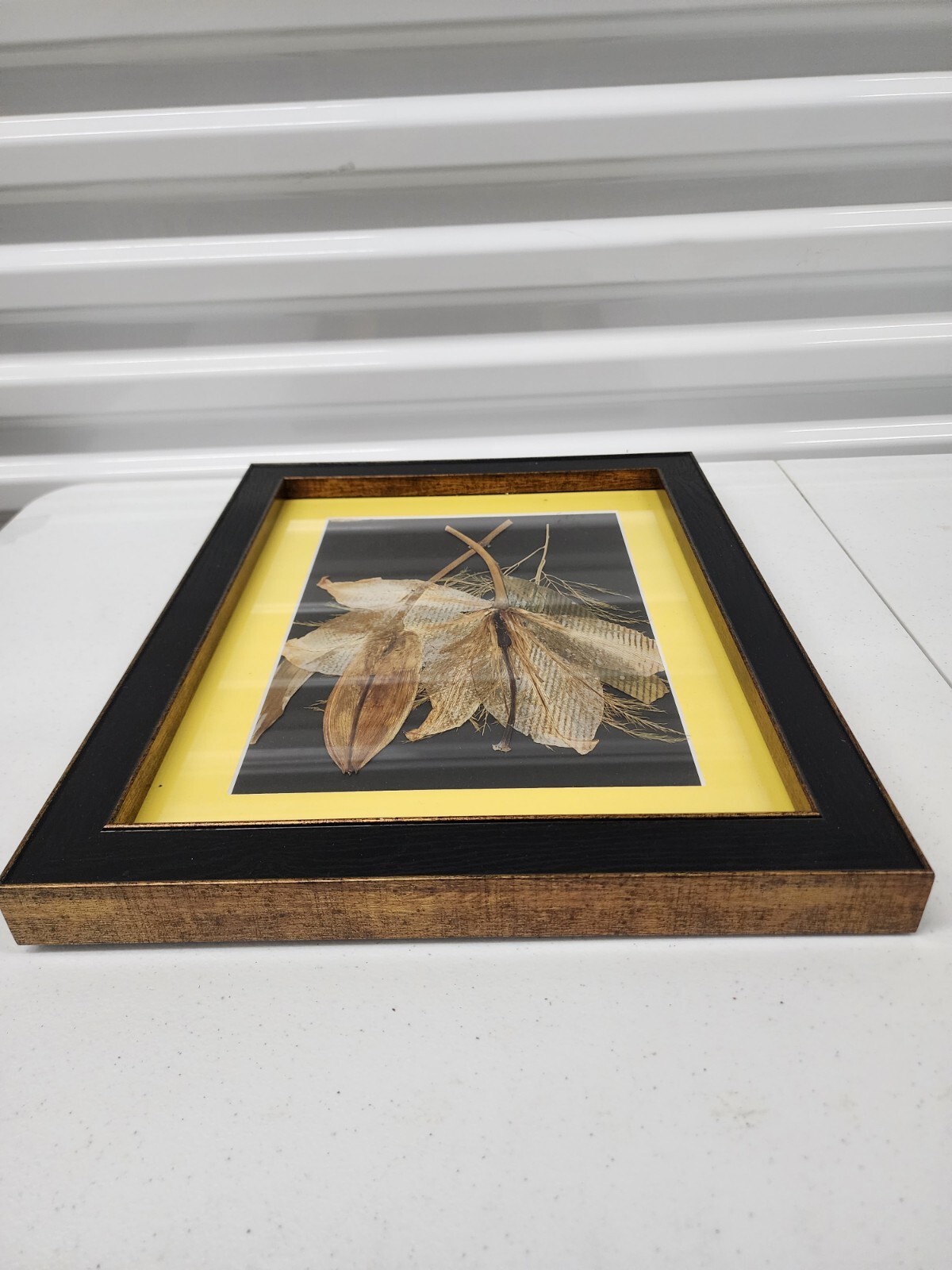 Framed original autumn leaf design, homeware 11 x 14 Inch