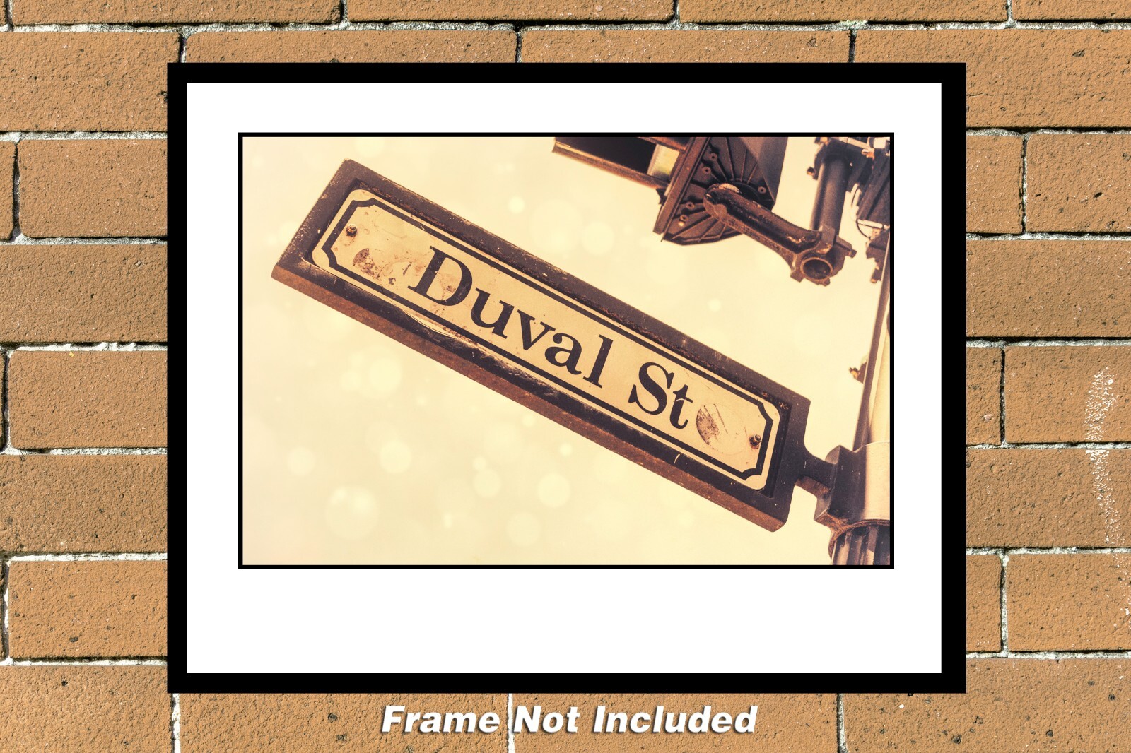 Duval St Sign Key West 11″ x 14″ Sepia Photograph (EYW2304004211X14)