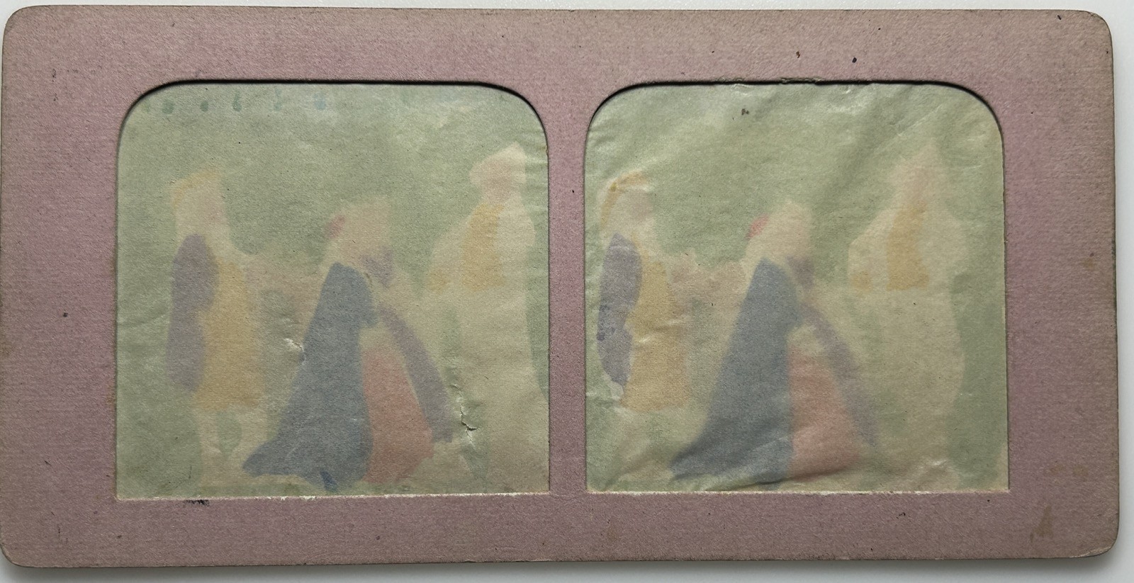 Genre Scene Costume Antique Gallantry C1870 Photo Stereo Diorama Vintage