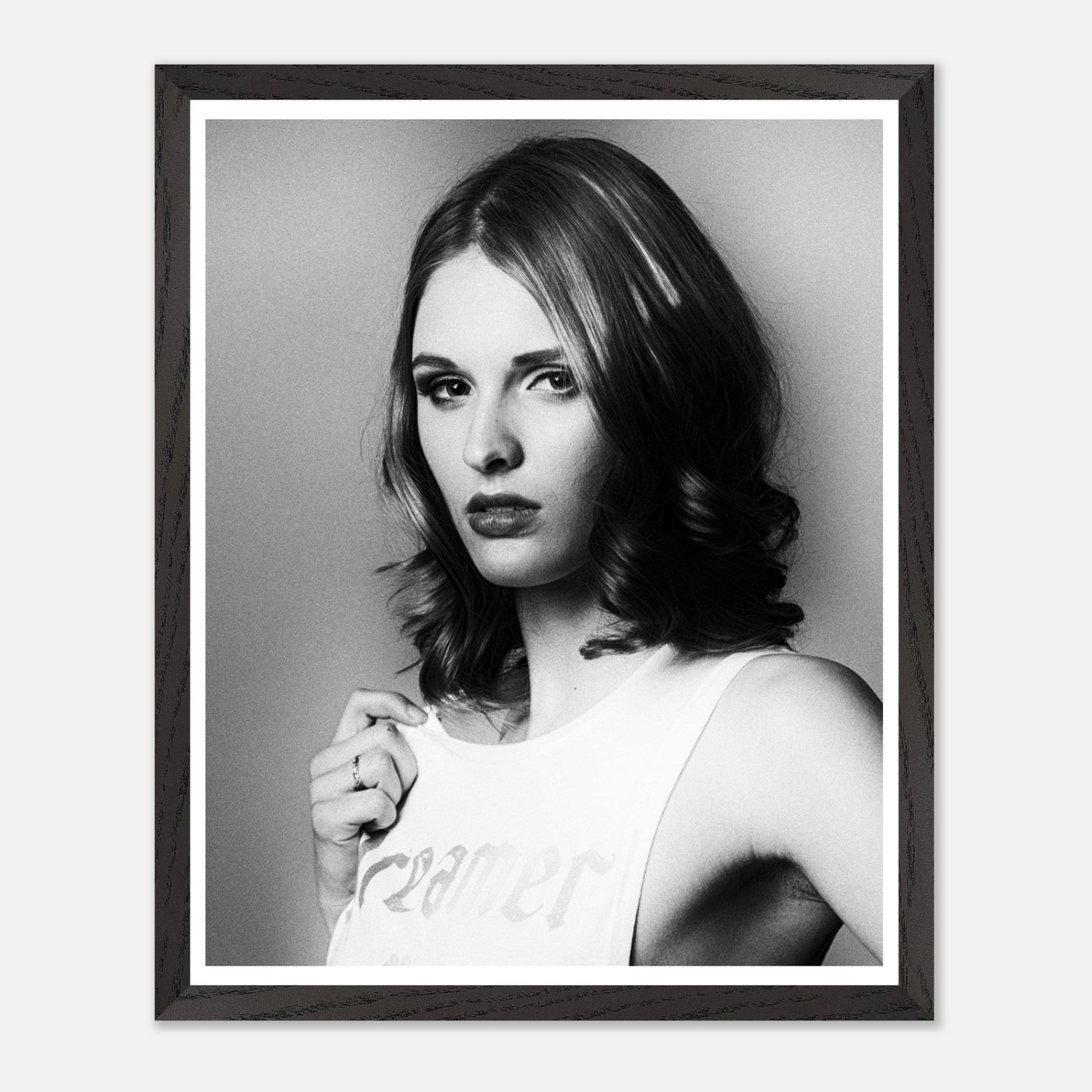 Portrait of a model B&W art photograph