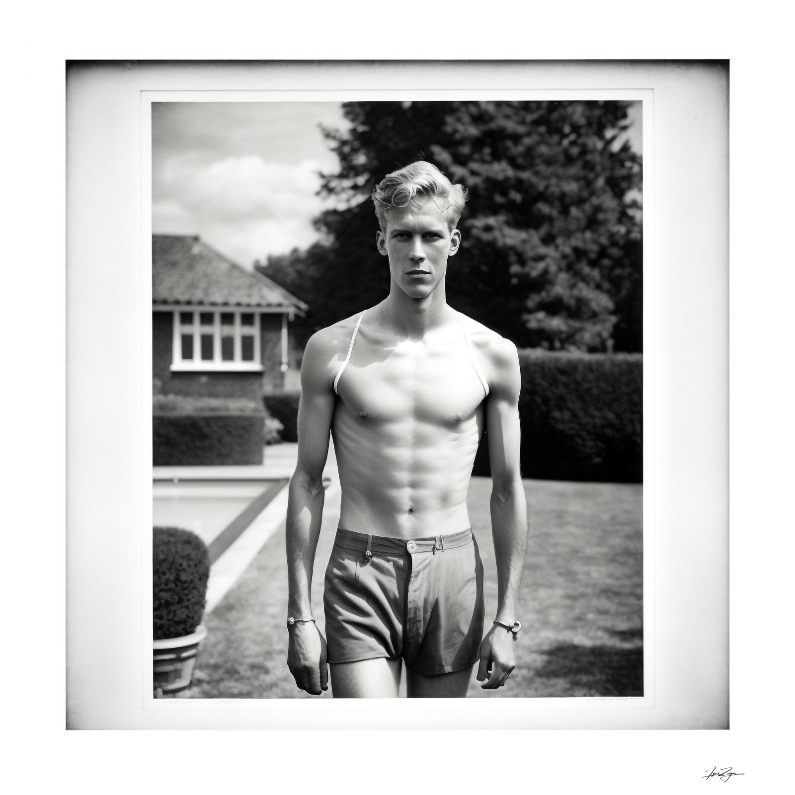 “Victorian Young Sportsman” Photograph by Igor Zeiger. Gay interest. Signed.