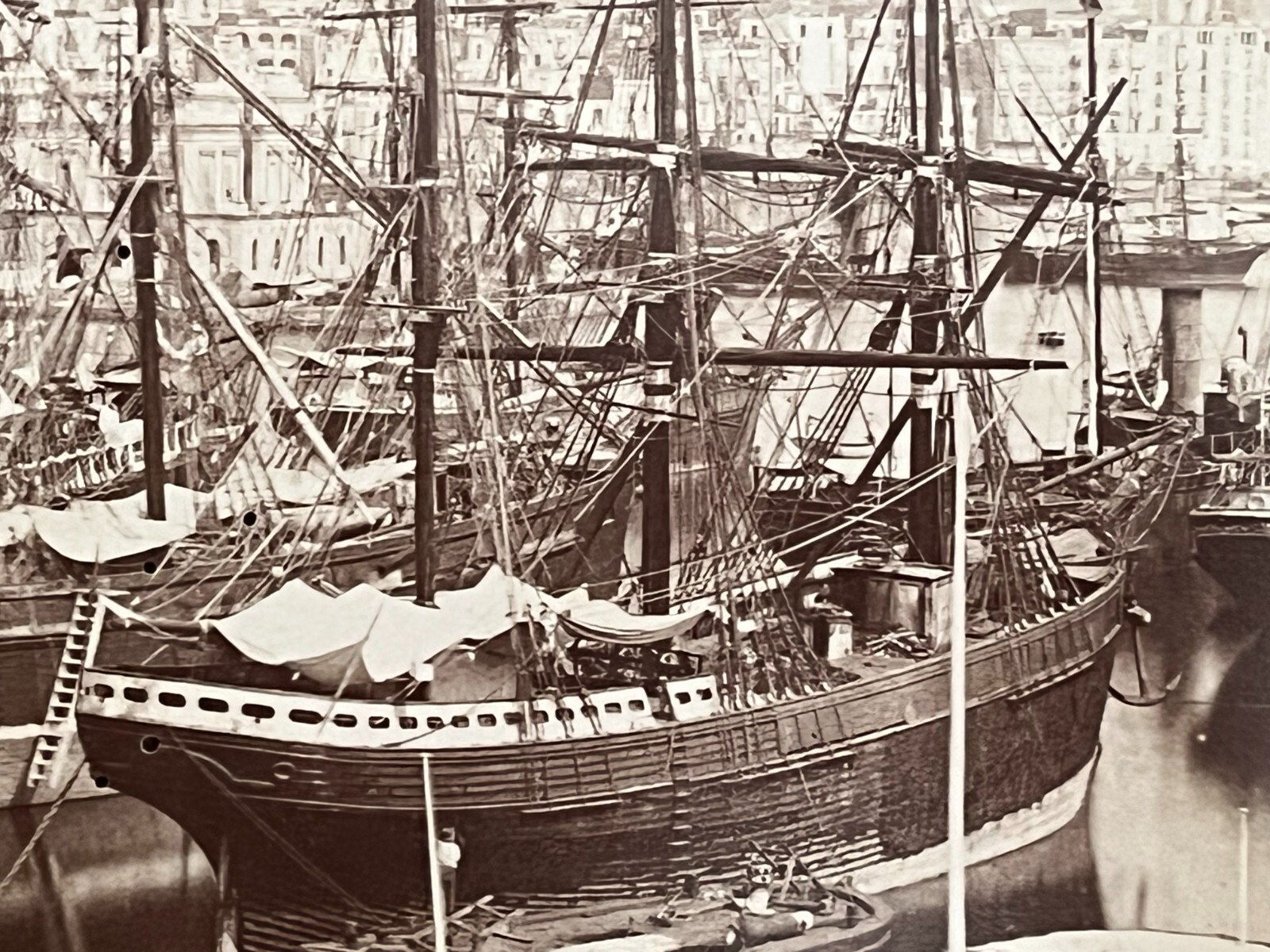 2 Album Photo Giacomo Brogi Circa 1870 Port Naples Napoli Italy 25x19cm (11+12)
