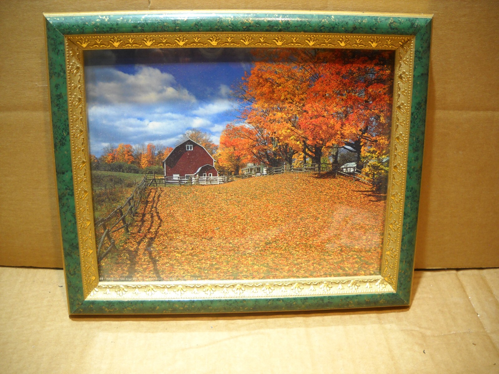 10″ X 8″ FRAMED PICTURE OF A FARM IN THE MIDWEST