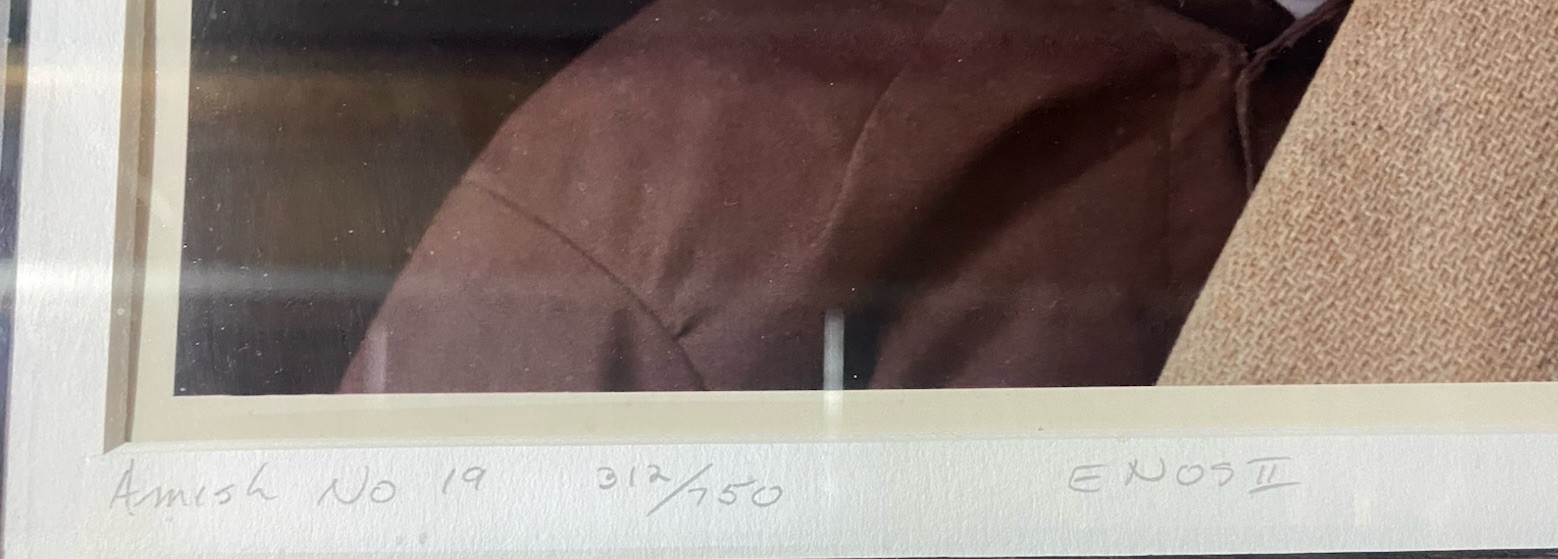 Notable Bill Coleman photograph Amish 19. Signed, # 312, framed & matted.