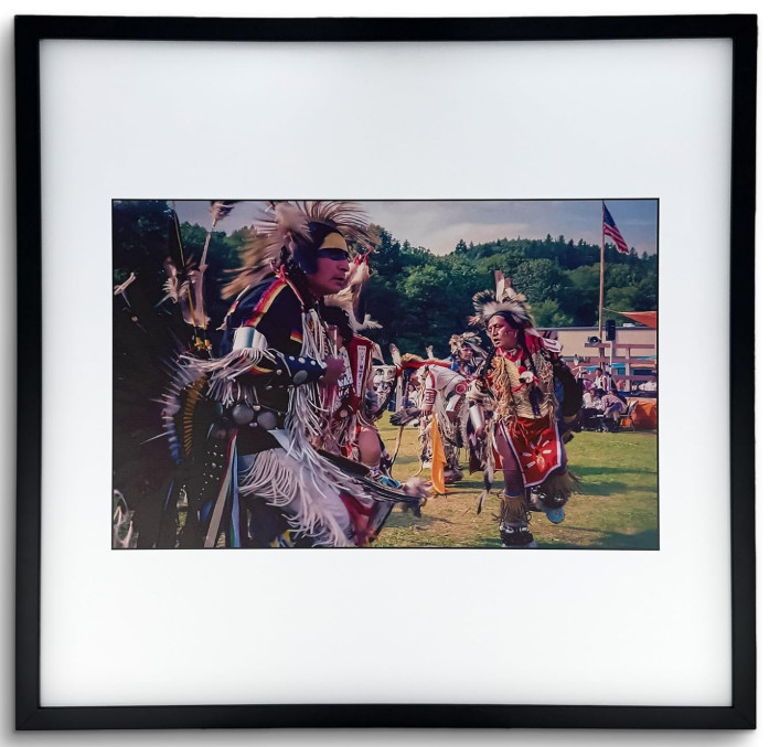 Brenda Mitten “Warrior waltz” Framed Photo 24×24 Native American Art Pow Wow