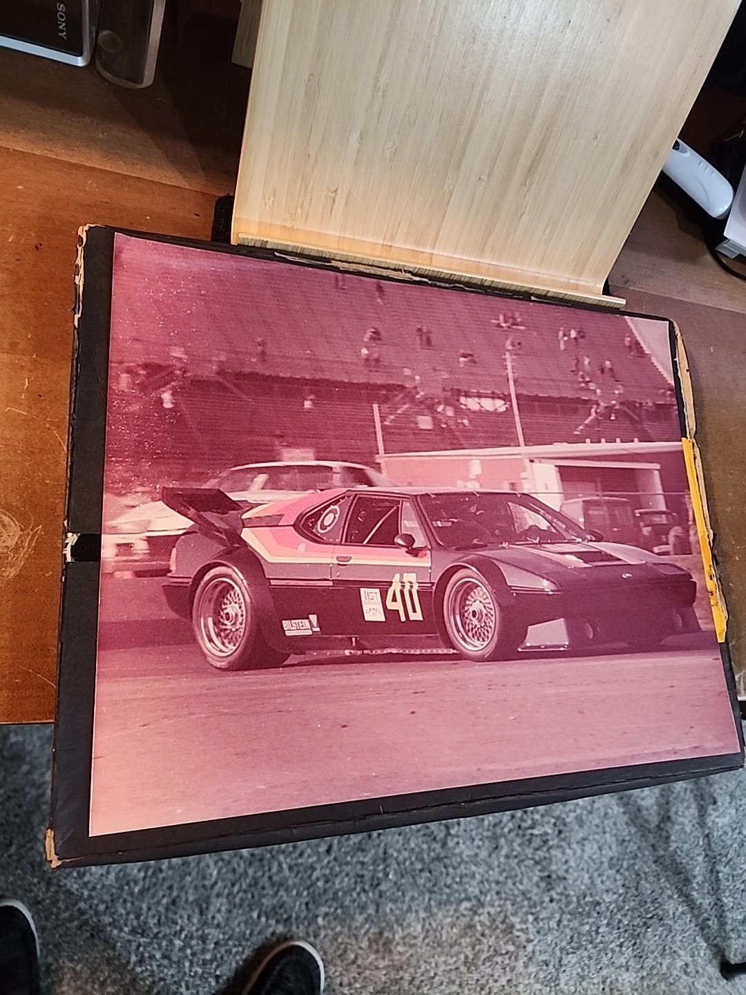 Vintage De Tomaso Pantera Race Photograph 14×11″ Kodak Print BMW M1 IMSA GT Pic