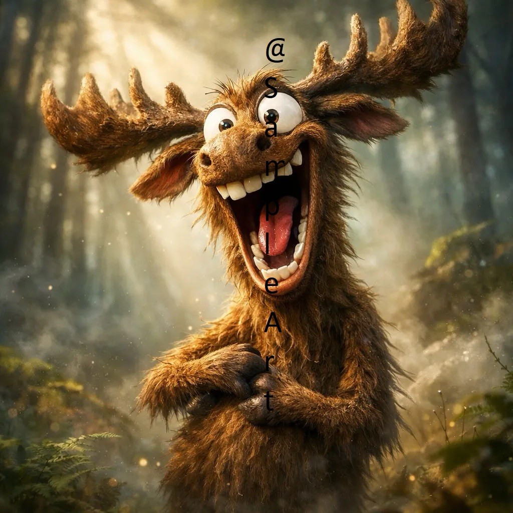 Digital Image Picture Wallpaper Background Desktop Phone AI Art – Goofy Deer
