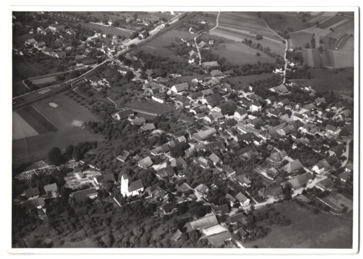 Photography Swissair Photo AG, Zurich, view Niederbipp / Bern, aerial photo