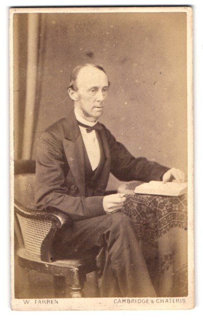 Photograph W. Farren, Cambridge, 10 & 11, Crescent, Portrait of Elderly Gentleman in An