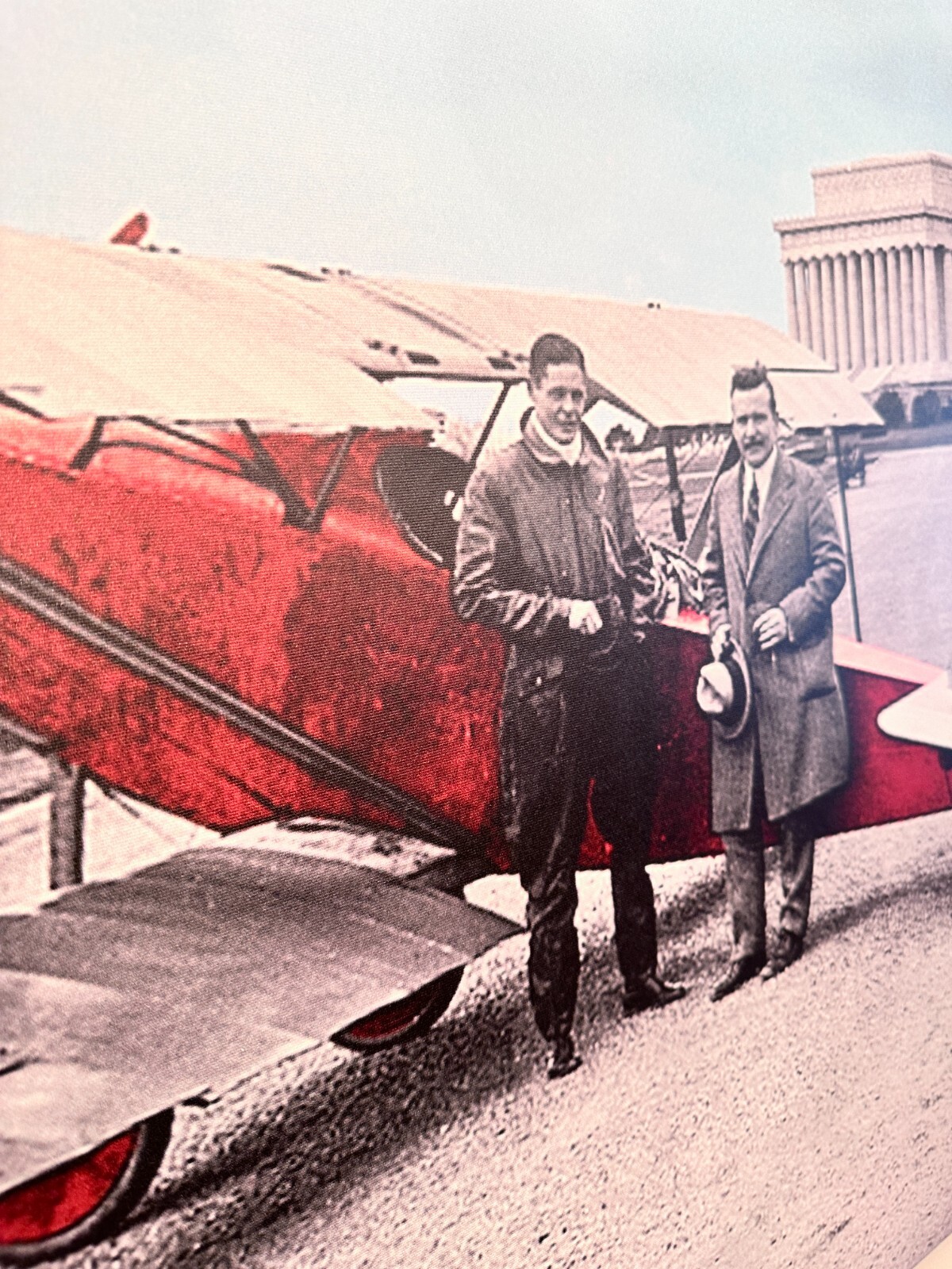 Washington Lincoln Memorial Bi-Plane Large Canvas Photo signed print Jost Houk