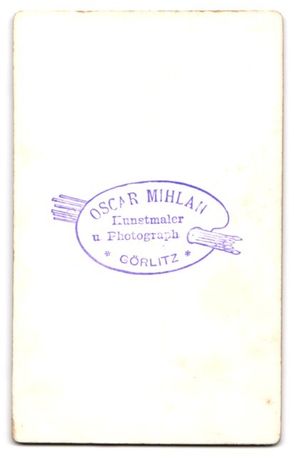 Photograph Oscar Milan, Görlitz, old lady with neatly back hair in