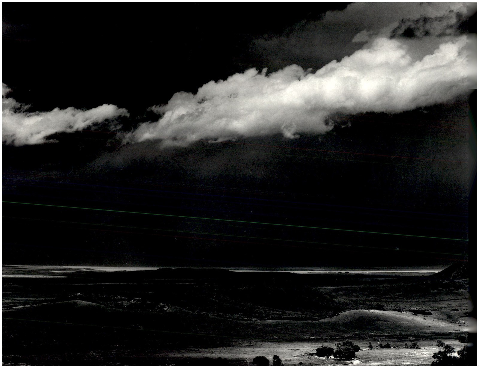 1961 1990s Ansel Adams Thunder Great Plains Cimarron New Mexico Large Art Photo
