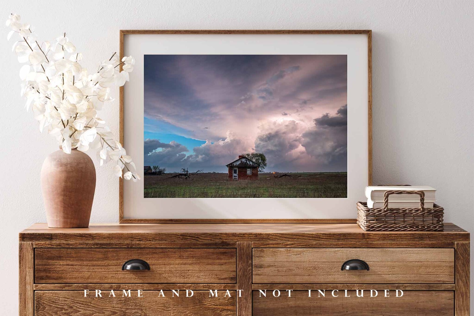 Storm Photography Print Tiny House Picture Oklahoma Photo Weather Decor