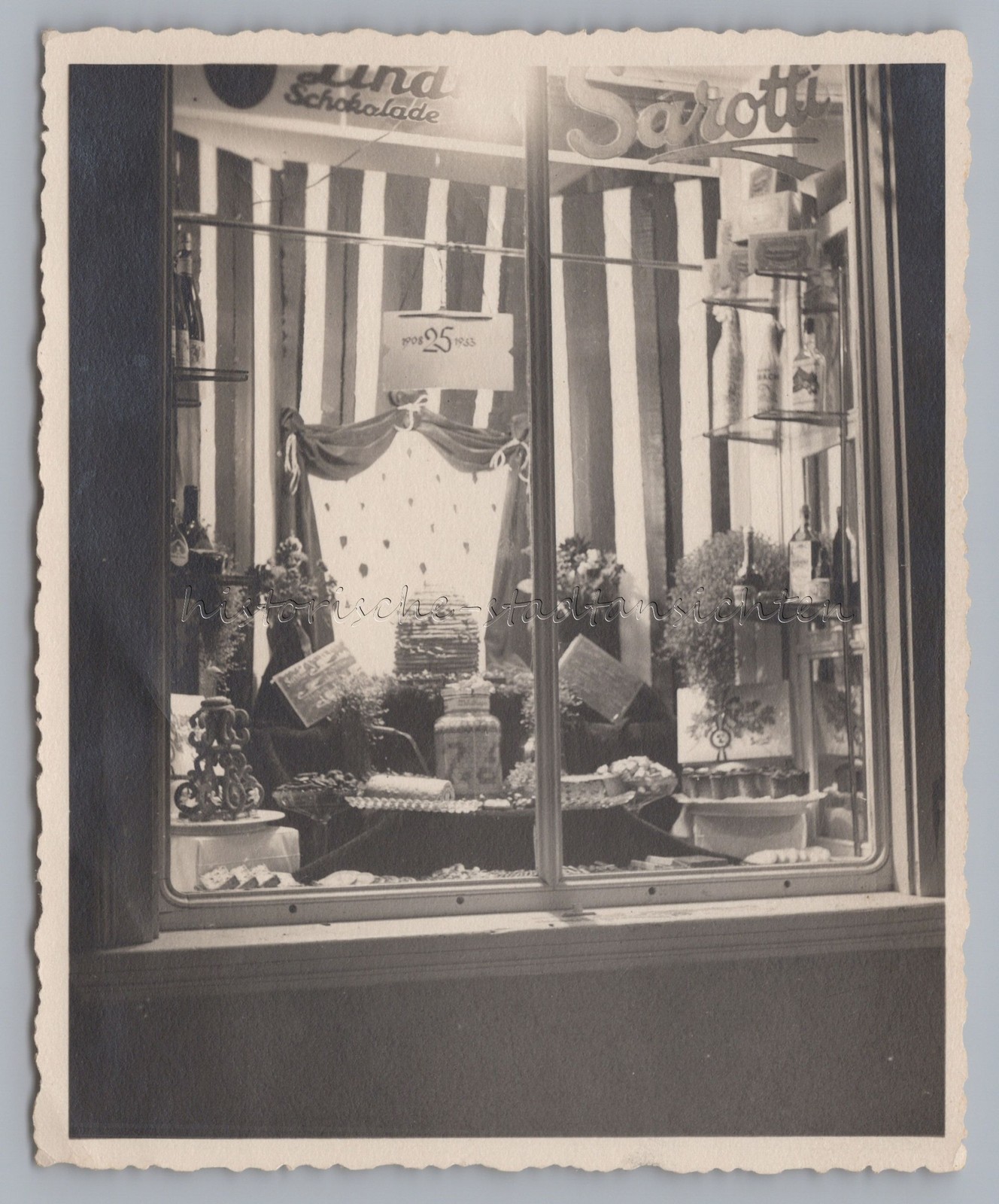 25th Business Anniversary 1908-1933 – SAROTTI LINDT Chocolate – Photo 1930s