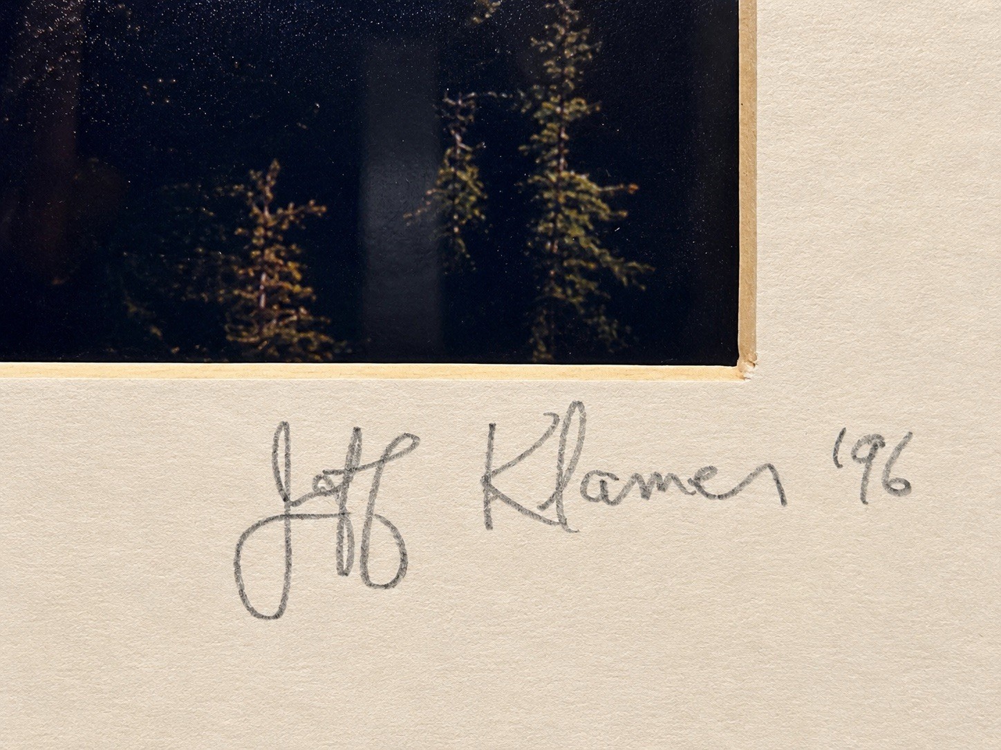Jeff Klamer 1996 Signed Big Sur “Nepenthe View” 12” Framed Matted 5×7 Photo Art