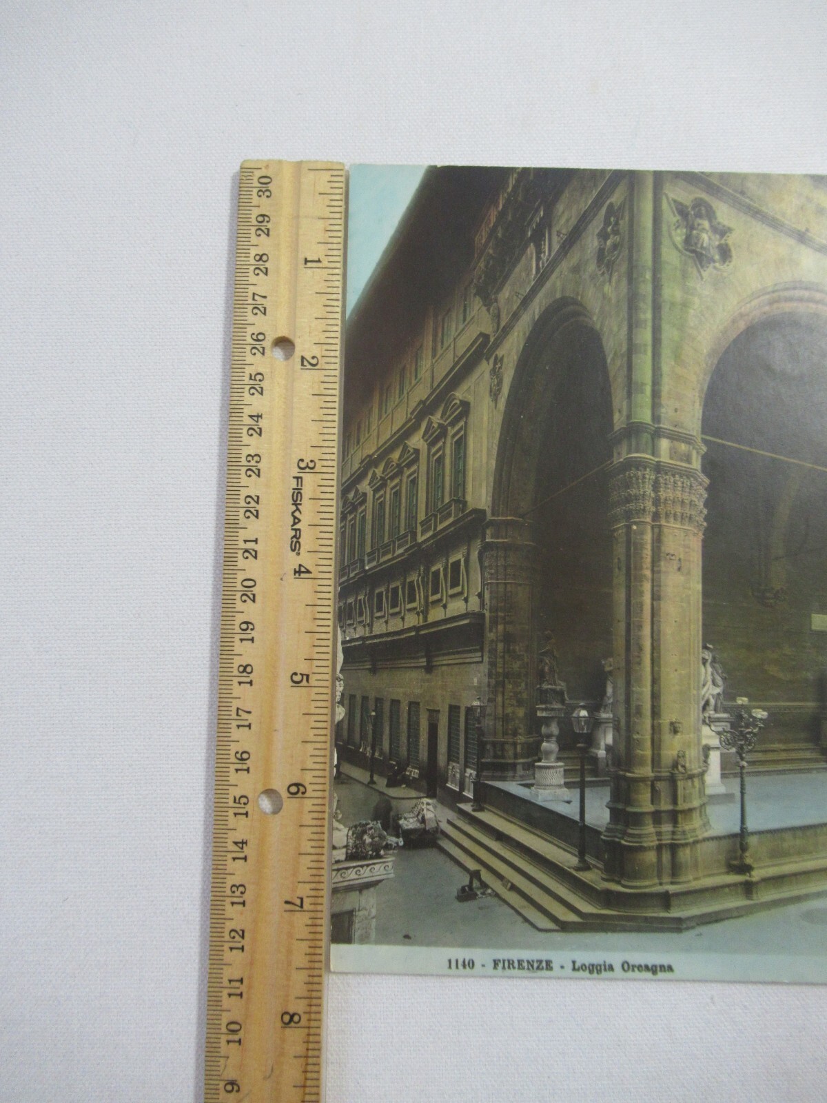 Firenze Loggia dei Lanzi Hand Colored Art Photo Print Florence Italy Oreagna