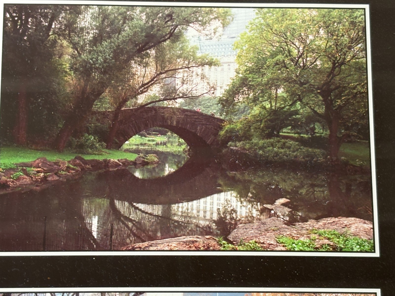 Central Park NYC Bow Bridge “Four Seasons” Framed Photos Signed- 10x 21″