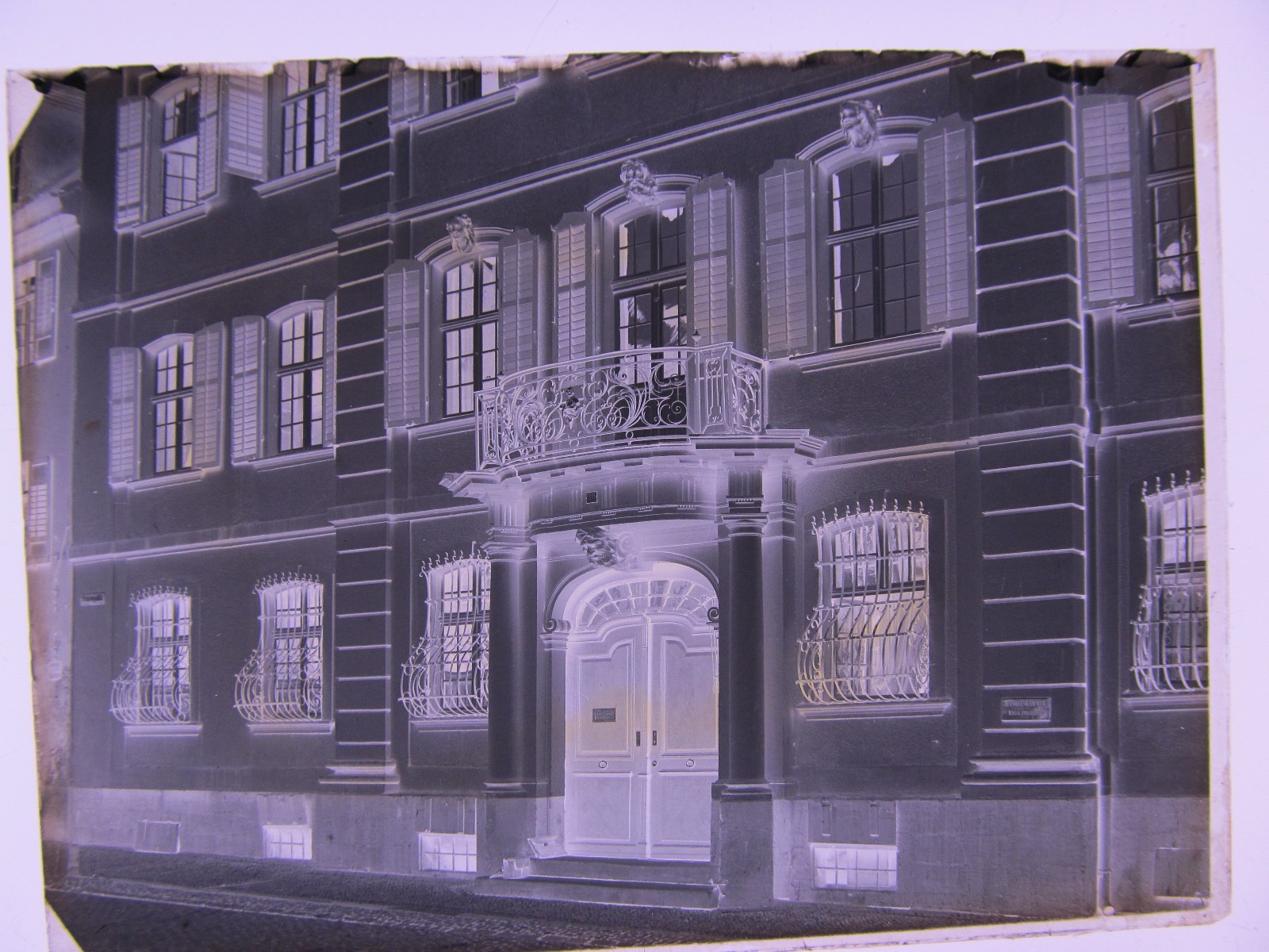 Freiburg Chamber of Crafts Wenzinger House around 1900 Large Hist. Glass Negative