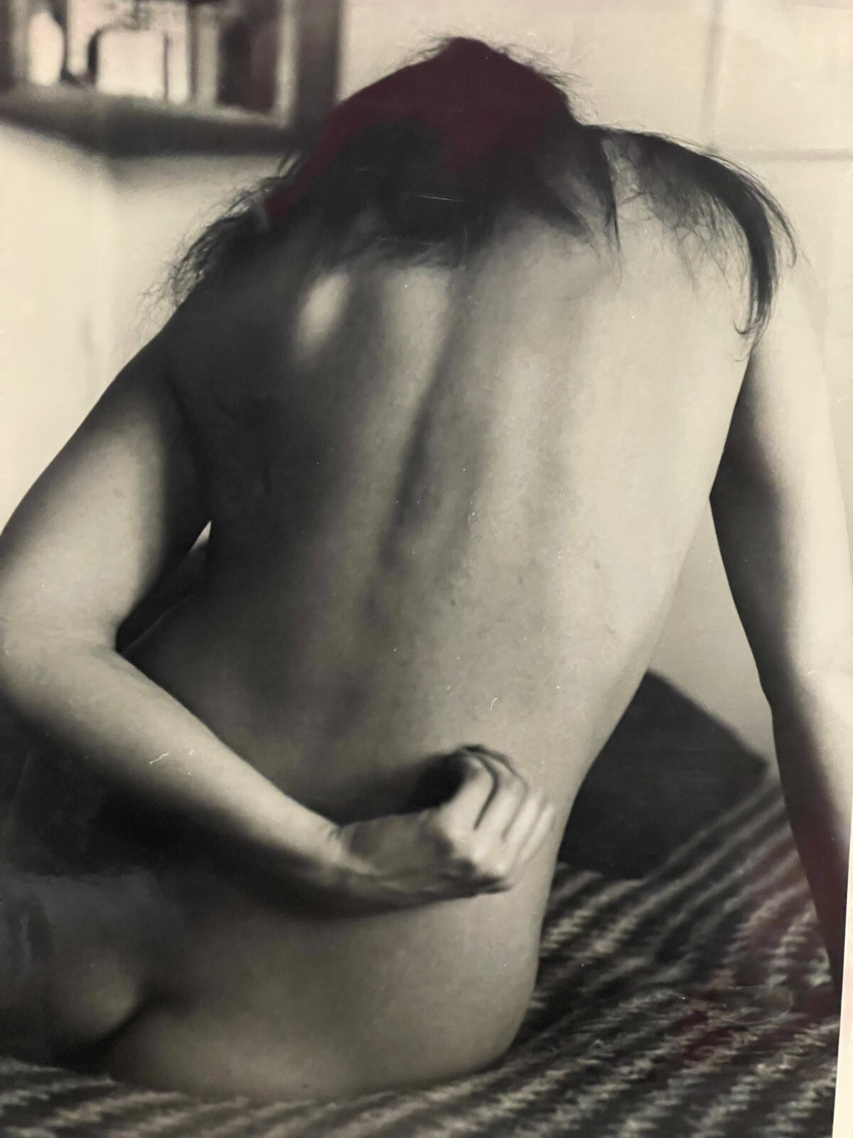 Large Photo Analogue Halter Neck Female 1970 Curiosa Erotica Portrait Fetish