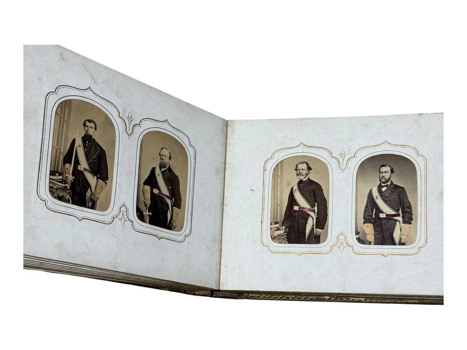 Reconstruction Era Nashville Commandery No 1 Knights Templar CDV Album / 1868