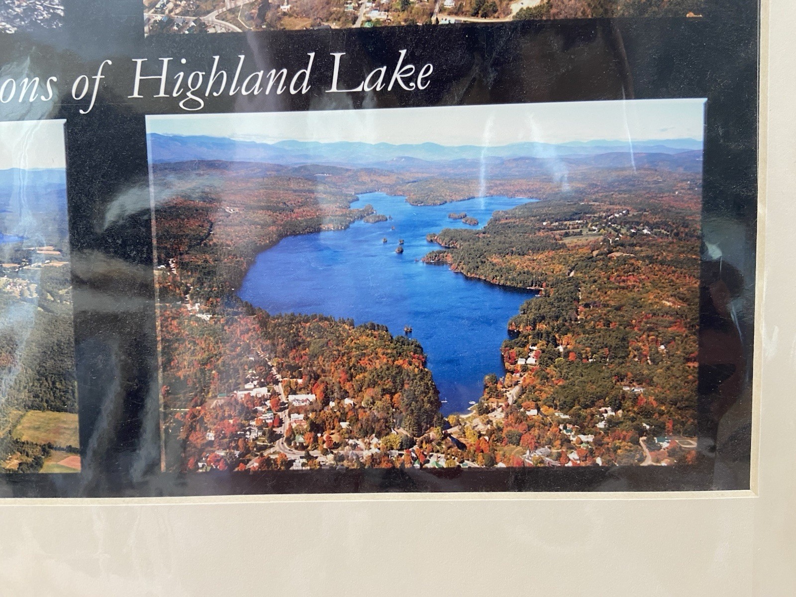 Photo Print Maine Highland Lake Matted 11×14″ Wall Art Gallery Decor Aerial View