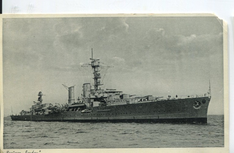 Old photo postcard cruiser ship “Emden”, 9x13cm