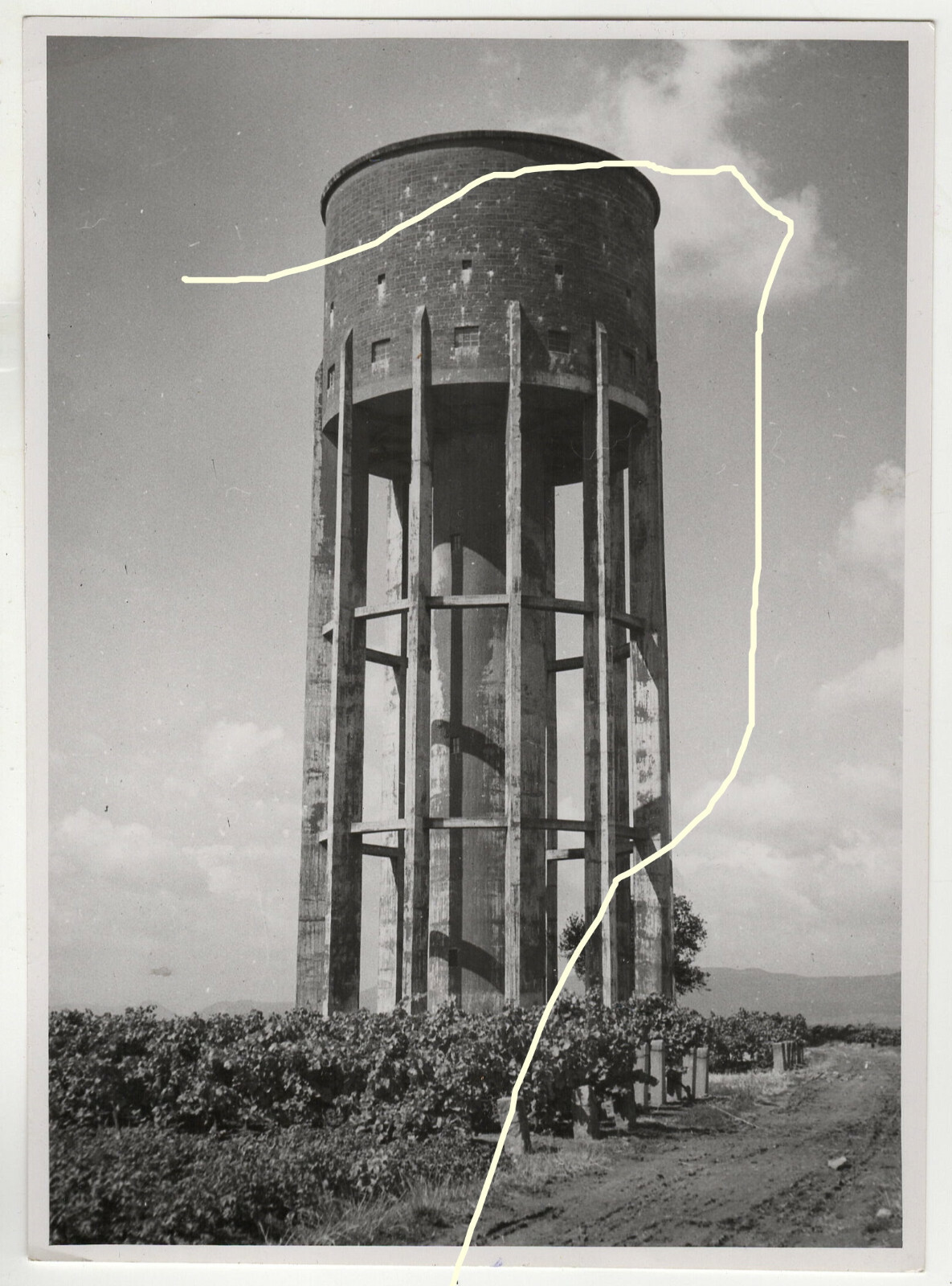 18x13cm original photo 1942 Duttweiler water tower Trappenberg Neustadt wine route