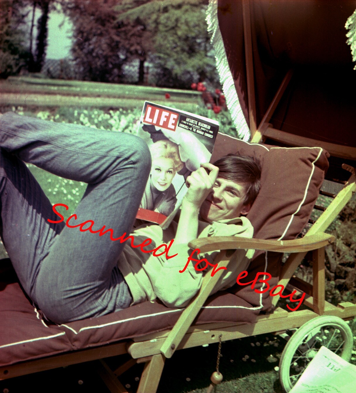 45 NEGATIVES IN ALBUM RICH COUPLE & BOYS AT HOME & GARDEN 1941-56 FASHIONS