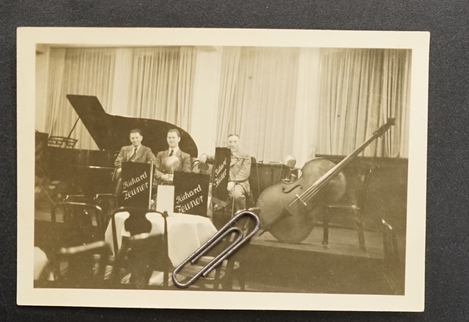S Photo Portrait Richard Zeuner Musician Advertising Sign Cello Instrument Piano
