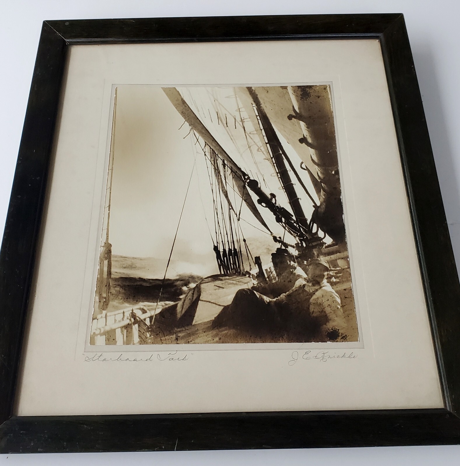 Vintage Pictorialist J.E. Knickle Maritime Photograph, Signed – Nova Scotia