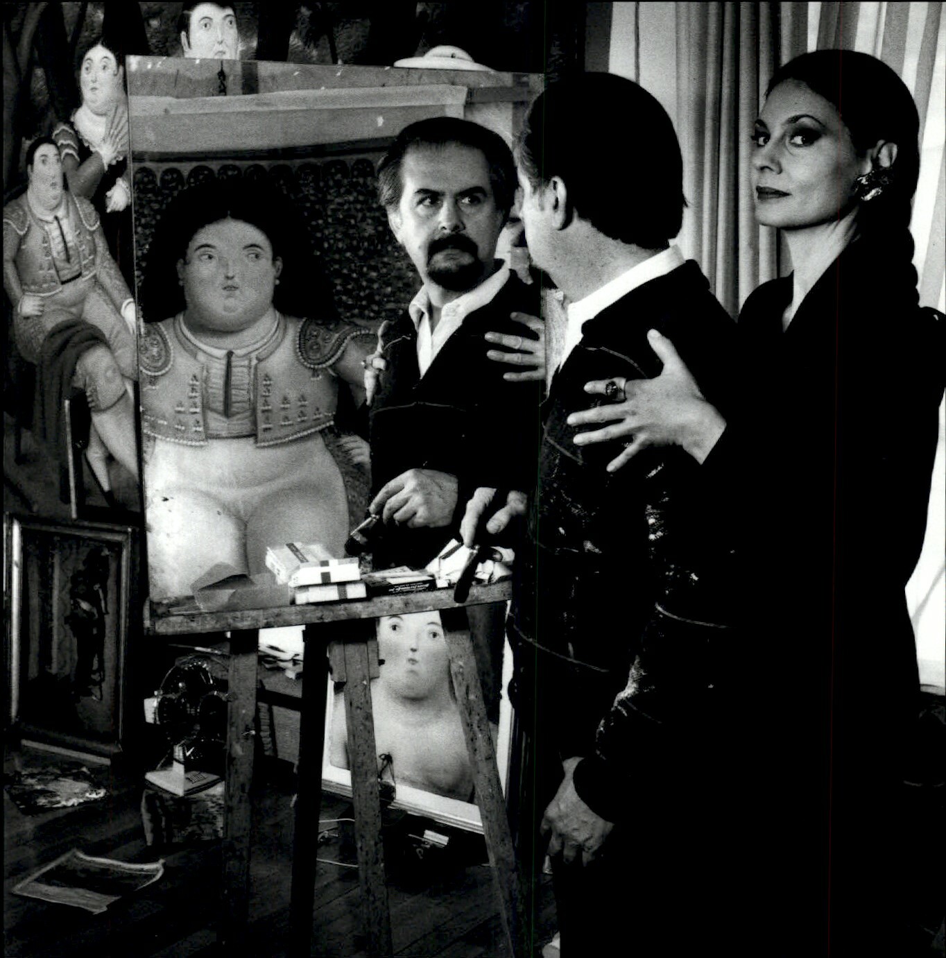 1992 1987 Helmut Newton Botero at his Studio & Sophia Vari Art Photo Gravure