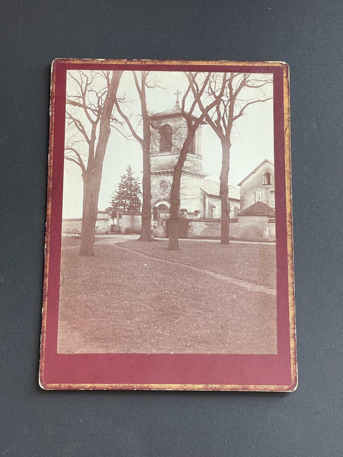 Photo Of The City Of Beny? Late 19th Century Landscape With Romanesque Church