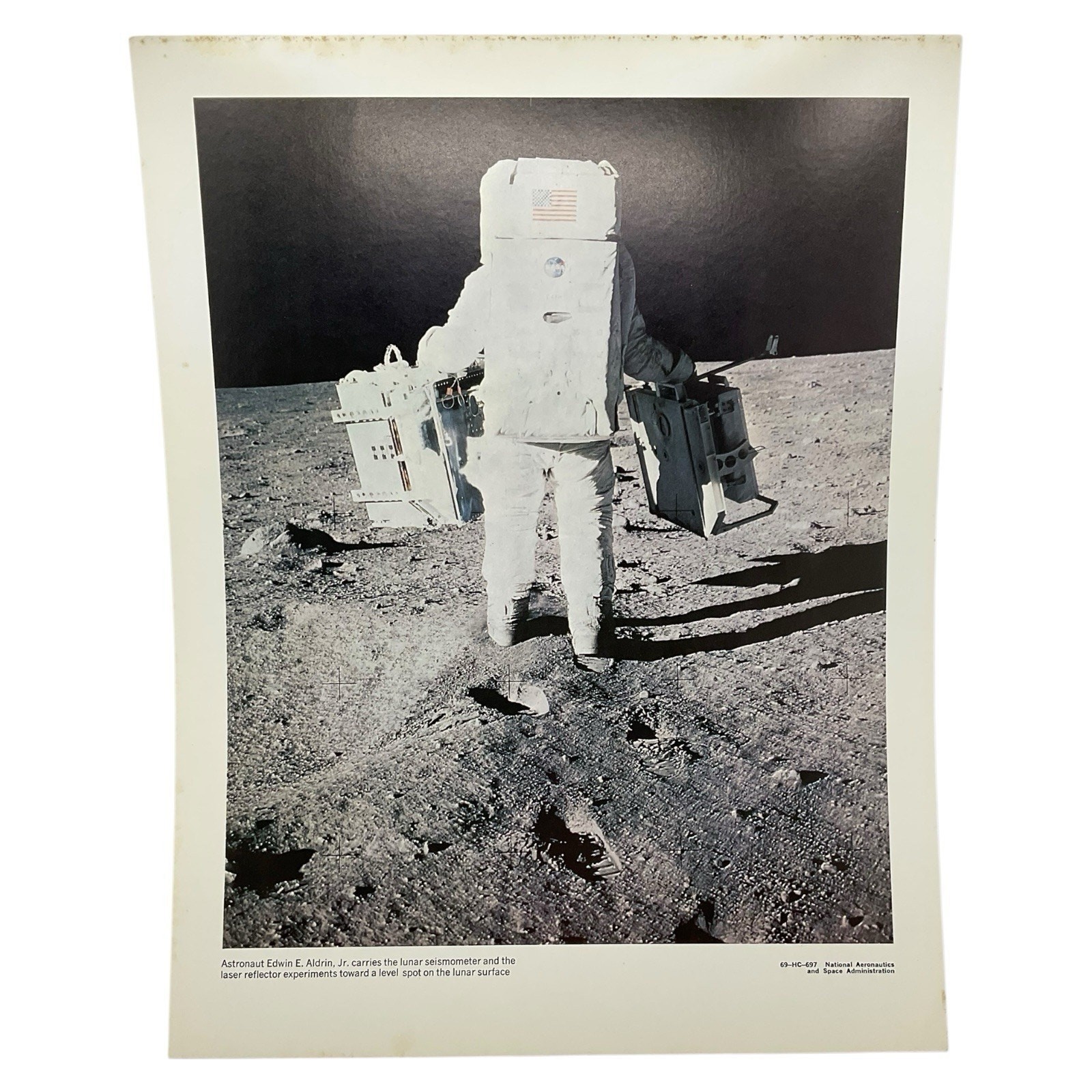 Astronaut Edwin Aldrin Moon Surface NASA Apollo 11 Lunar Photo