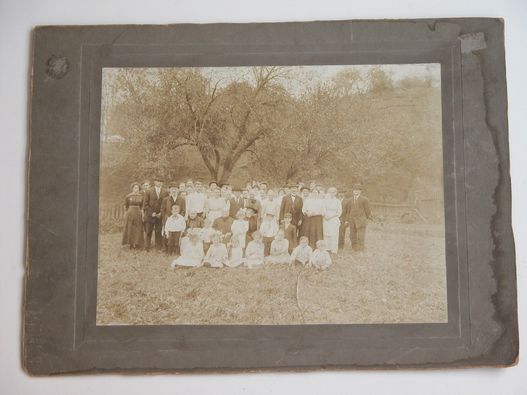 Vtg c.1890s Photograph Country Family Generations Sepia B&W