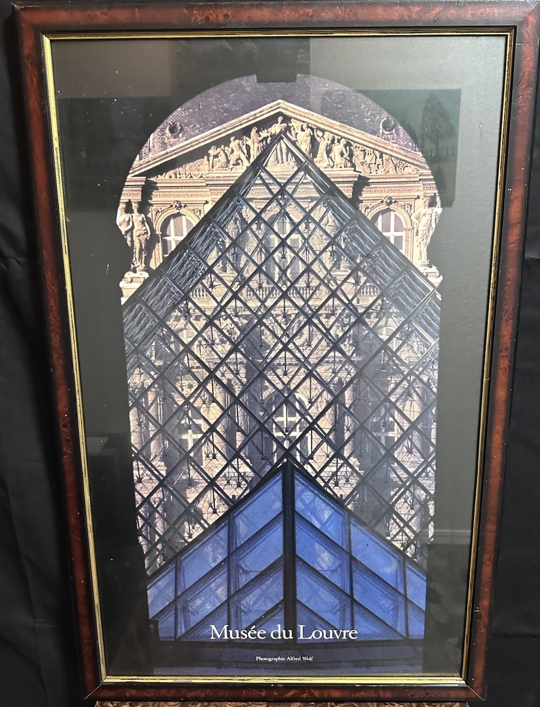 “Musée Du Louvre (la Pyramide)” Photographic By Alfred Wolf Approx 21×32.5