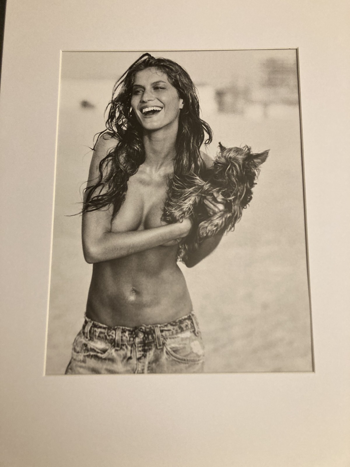 Sexy Gisele Bundchen 90’s Matted Print Original Page from Taschen Art Book