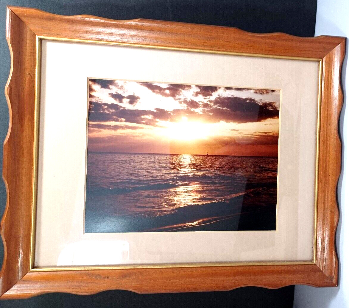Sunset on Lake Michigan National Picture and Frame Co Photo C Darling 1984