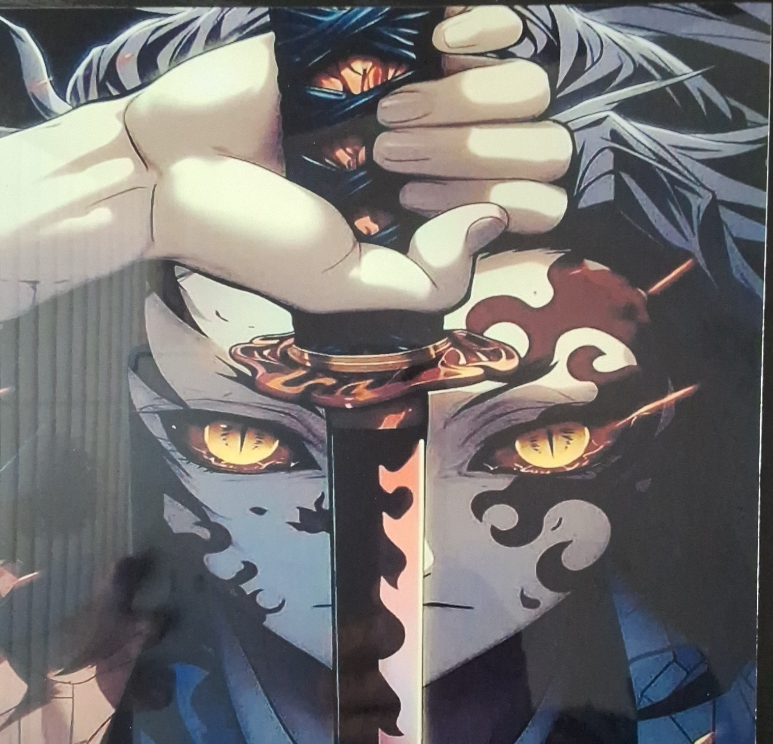 Demon Slayer Anime Character Sword Eyes Metal Sign