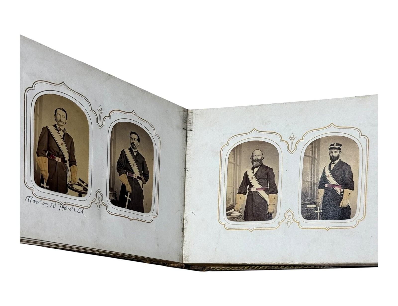Reconstruction Era Nashville Commandery No 1 Knights Templar CDV Album / 1868