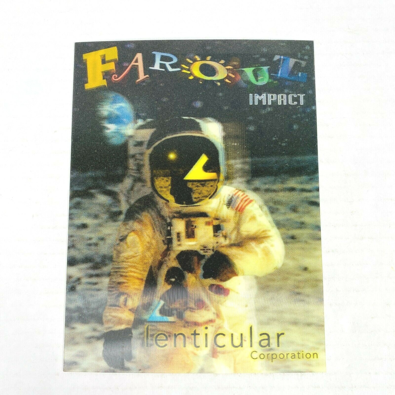 Astronaut NASA Moon Earth Space 3-D Lenticular Corporation Photo Demo Promo 3D