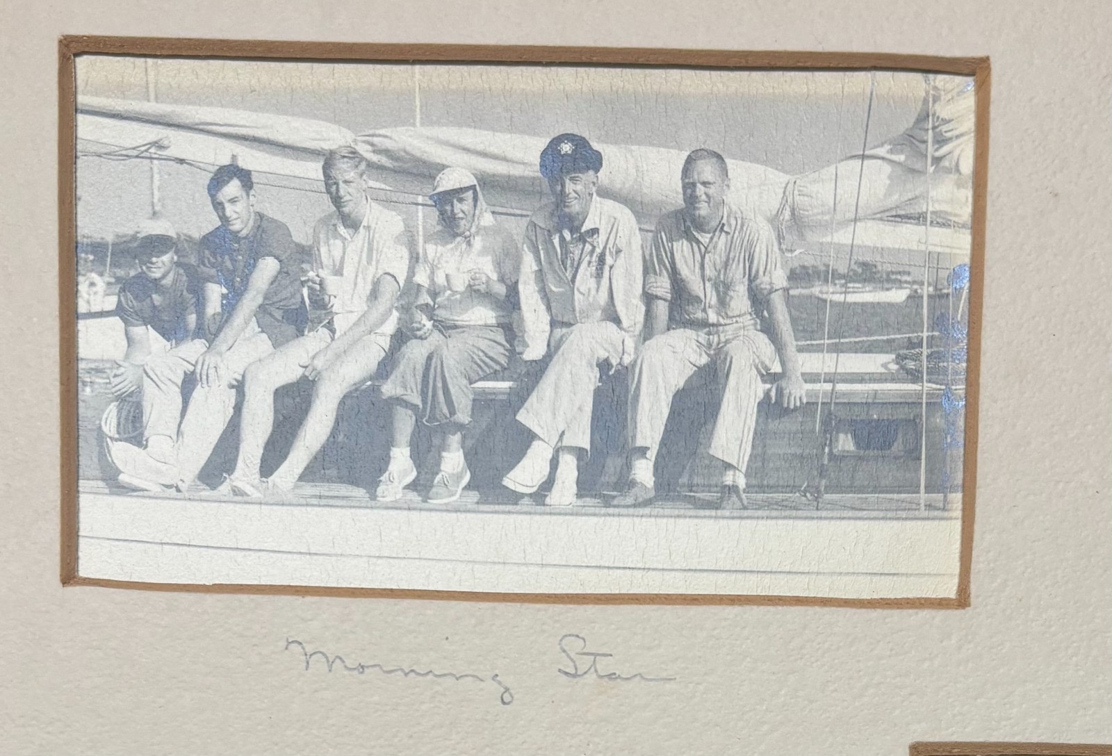 Original NORMAN FORTIER Sailboat YACHT RACING Sailors & Sailing SIGNED Photo