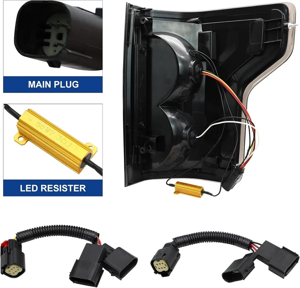 LED Tail Light Assembly Compatible with 2015 2016 2017 2018 2019 2020 Ford F150