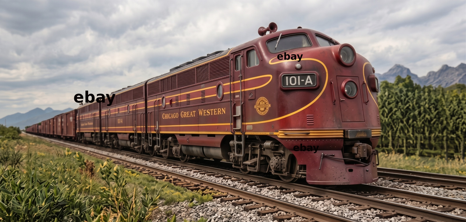Photo Art Print of Chicago Great Western EMD F3 A/B Set