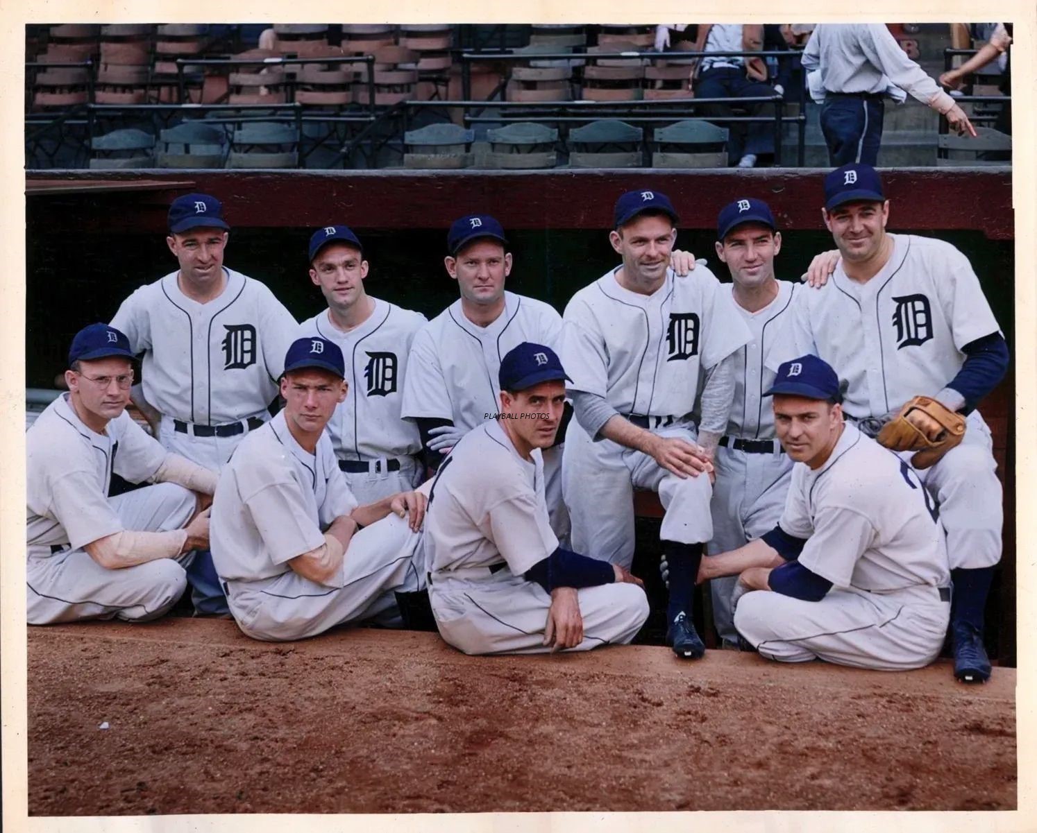 1940-tigers-pitching-staff-color 8×10 Colorized Print-FREE SHIPPING